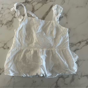 White polka dot tank top